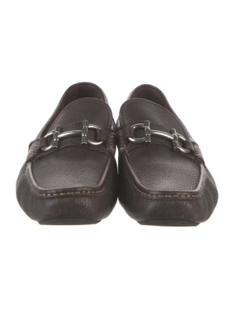 Salvatore Ferragamo Gancini Logo Leather Drivers