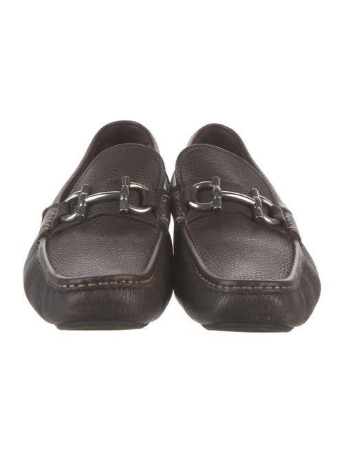 Salvatore Ferragamo Gancini Logo Leather Drivers