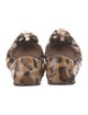 Salvatore Ferragamo Leather Animal Print Ballet Flats