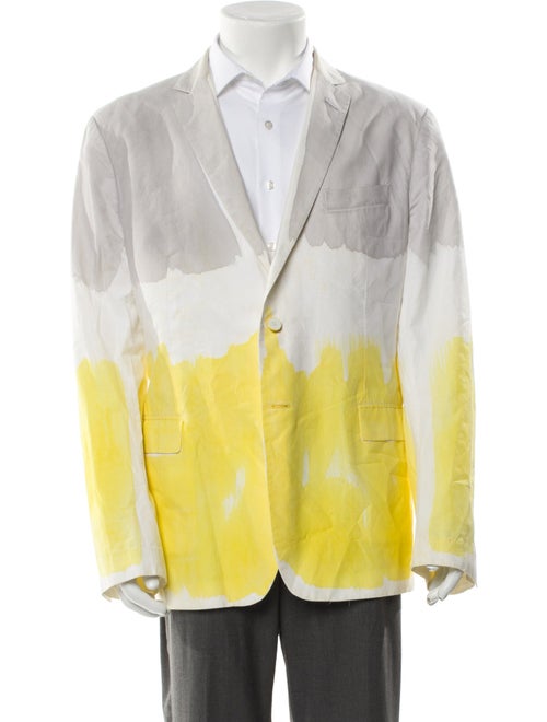 Salvatore Ferragamo Tie-Dye Print Distressed Accents Blazer