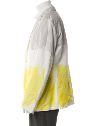 Salvatore Ferragamo Tie-Dye Print Distressed Accents Blazer