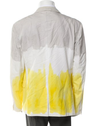 Salvatore Ferragamo Tie-Dye Print Distressed Accents Blazer