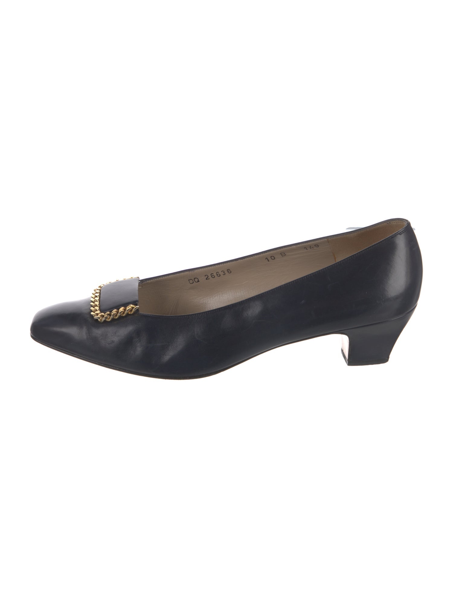 Salvatore Ferragamo Gancini Logo Leather Pumps