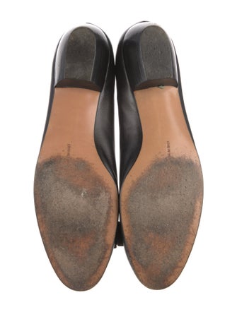 Salvatore Ferragamo Leather Bow Accents Flats