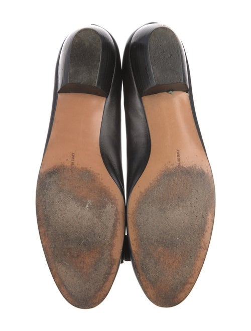 Salvatore Ferragamo Leather Bow Accents Flats