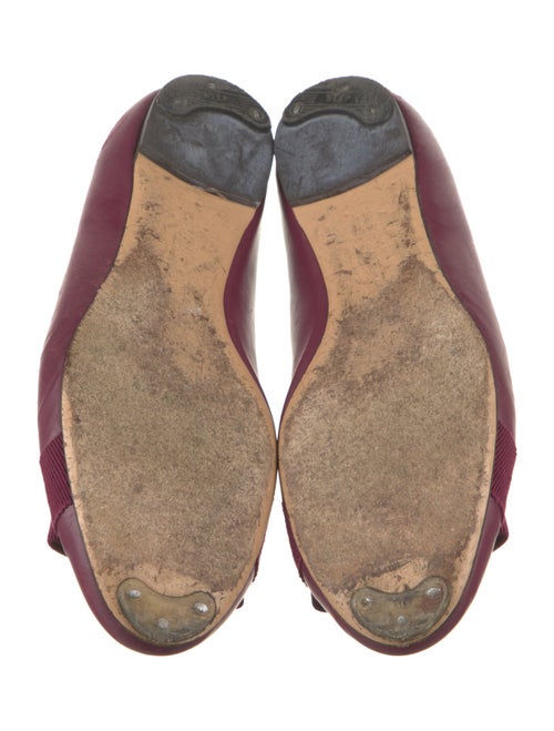 Salvatore Ferragamo Vara Bow Accent Leather Ballet Flats