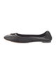 Salvatore Ferragamo Leather Bow Accents Ballet Flats