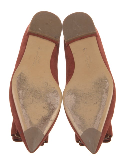 Salvatore Ferragamo Vara Bow Accent Suede Flats