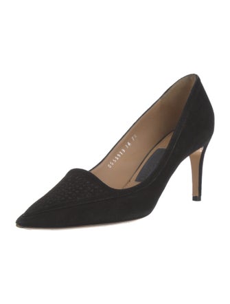 Salvatore Ferragamo Suede Lasercut Accents Pumps