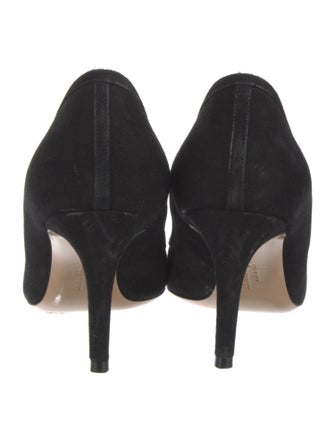 Salvatore Ferragamo Suede Lasercut Accents Pumps