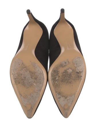 Salvatore Ferragamo Suede Lasercut Accents Pumps