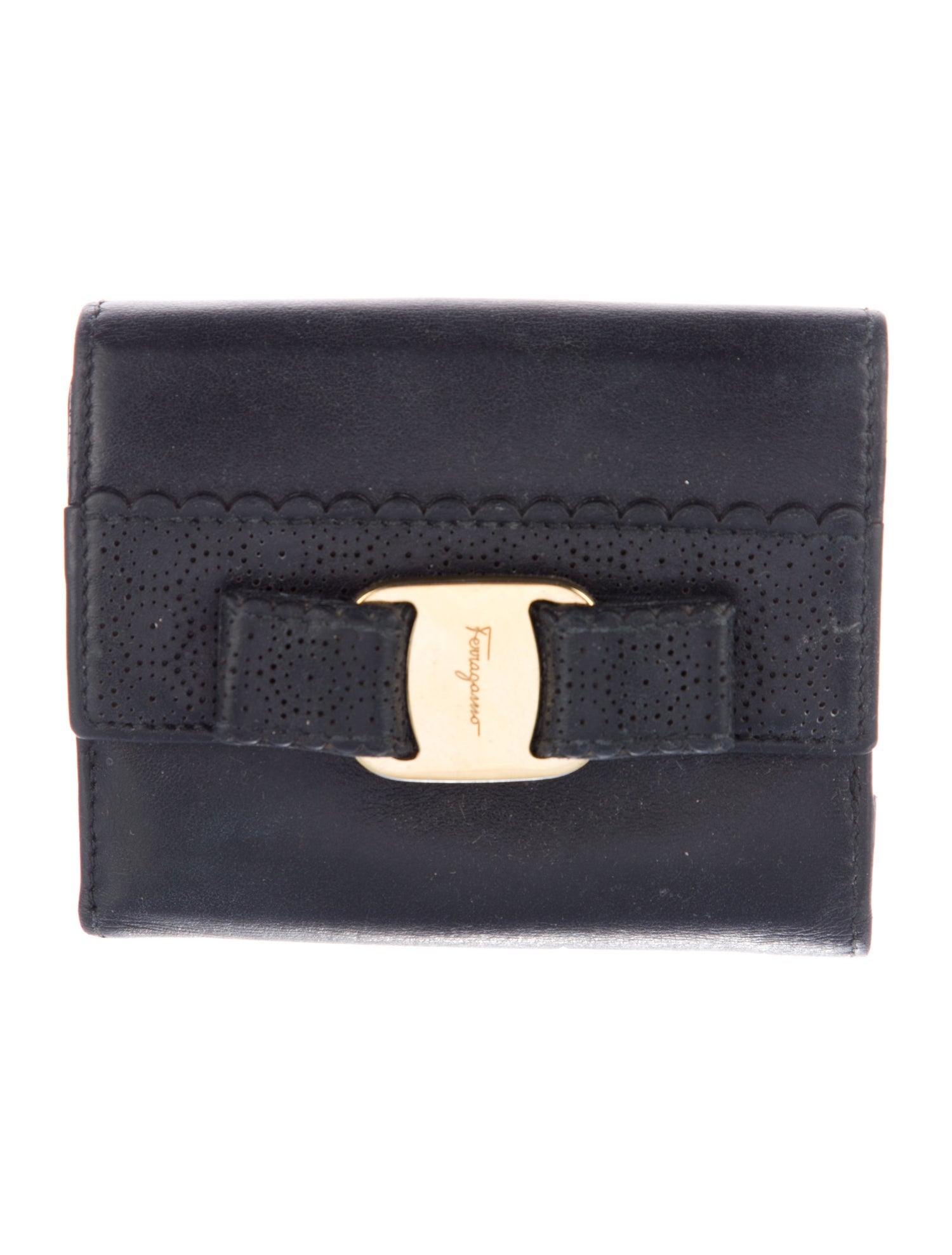 Salvatore Ferragamo Leather Compact Wallet