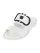 Salvatore Ferragamo Gancini Logo Patent Leather Slides