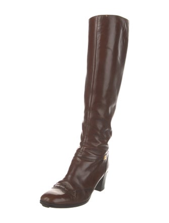 Salvatore Ferragamo Leather Riding Boots