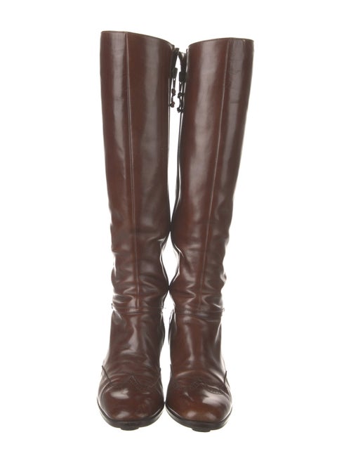 Salvatore Ferragamo Leather Riding Boots