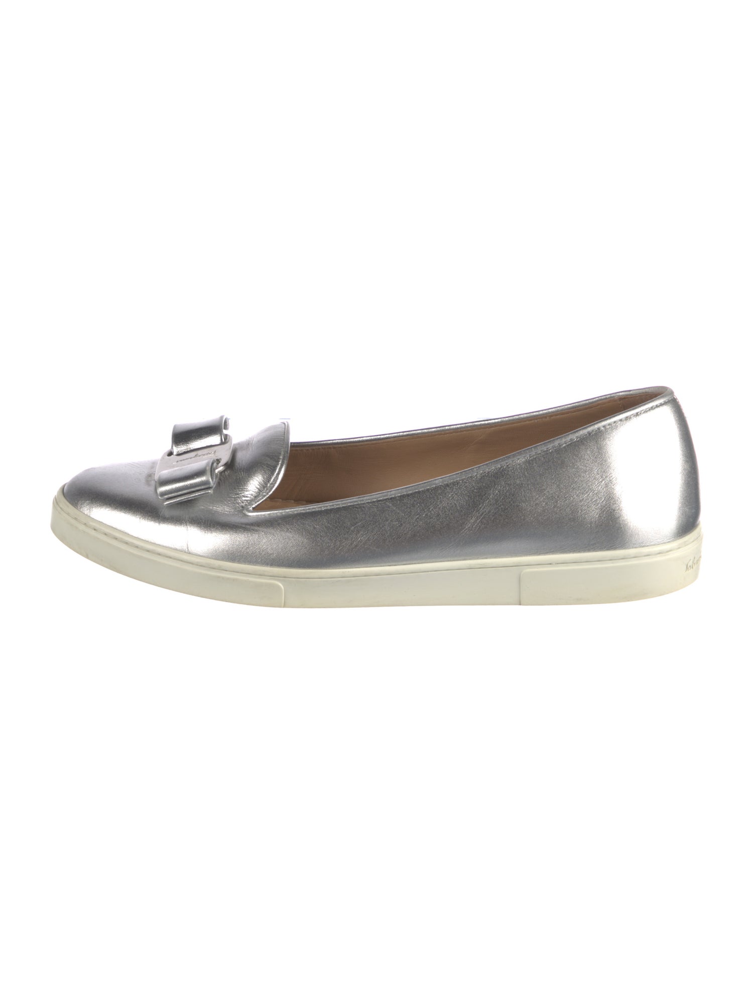 Salvatore Ferragamo Vara Bow Accent Patent Leather Sneakers