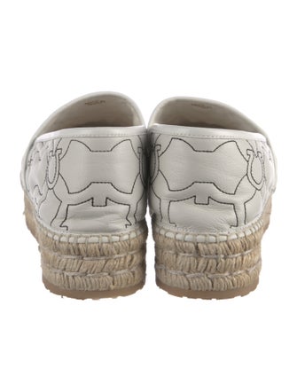 Salvatore Ferragamo Gancini Logo Leather Espadrilles