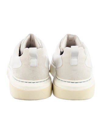 Salvatore Ferragamo Leather Lasercut Accents Sneakers