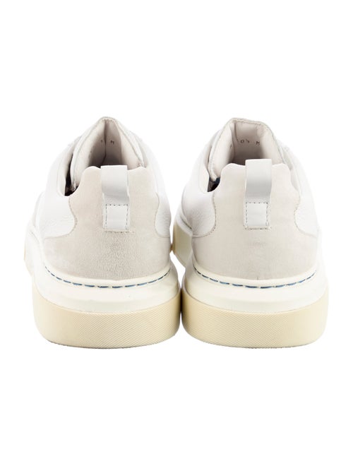 Salvatore Ferragamo Leather Lasercut Accents Sneakers