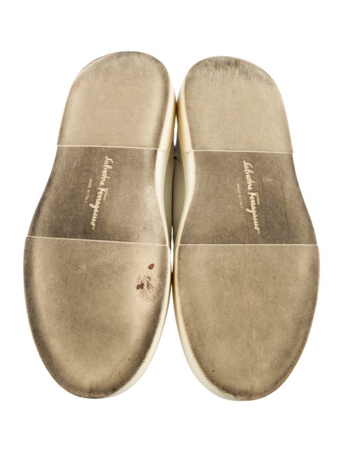 Salvatore Ferragamo Leather Lasercut Accents Sneakers