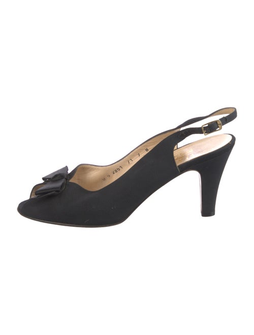 Salvatore Ferragamo Bow Accents Slingback Pumps
