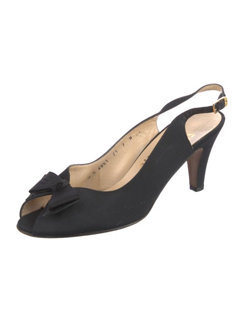 Salvatore Ferragamo Bow Accents Slingback Pumps