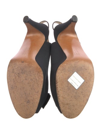 Salvatore Ferragamo Bow Accents Slingback Pumps