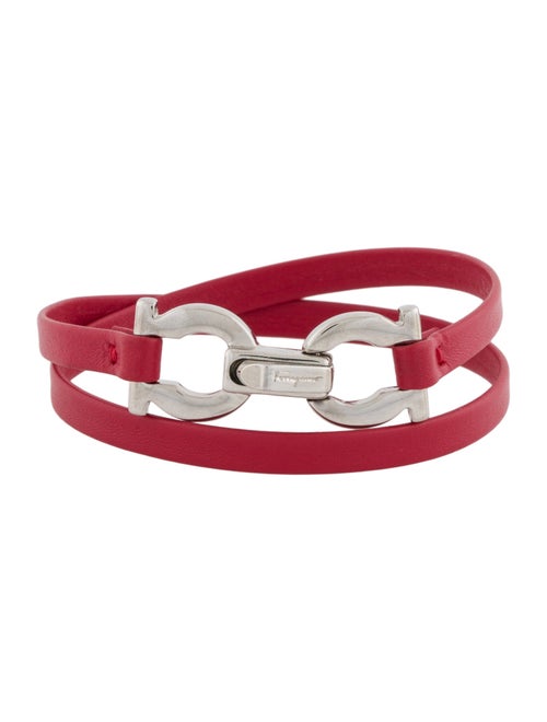 Salvatore Ferragamo Leather Gancini Bracelet