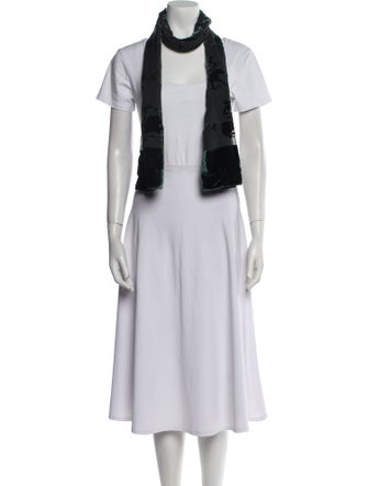 Salvatore Ferragamo Velvet Striped Scarf