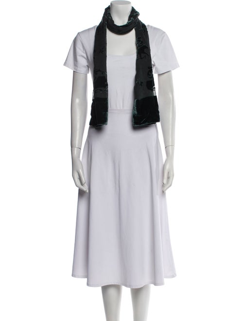 Salvatore Ferragamo Velvet Striped Scarf