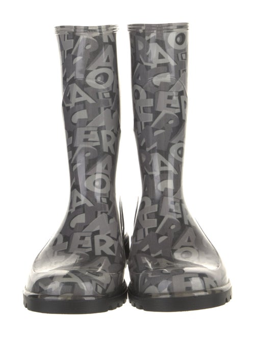 Salvatore Ferragamo Rubber Printed Rain Boots