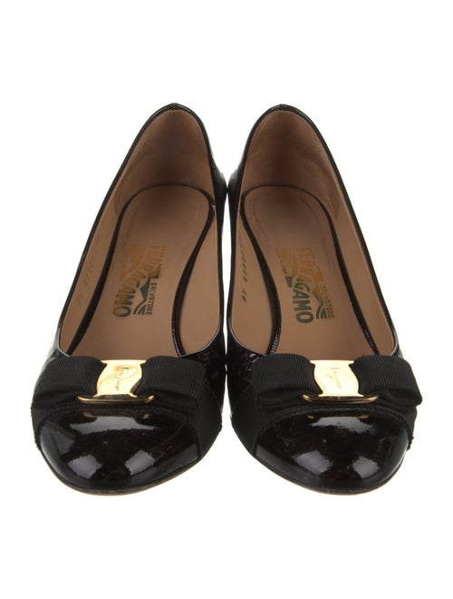 Salvatore Ferragamo Vara Bow Accent Patent Leather Pumps