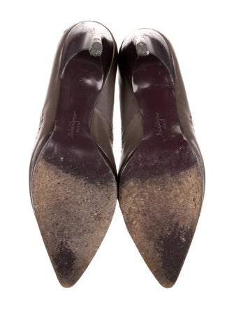 Salvatore Ferragamo Leather T-Strap Pumps