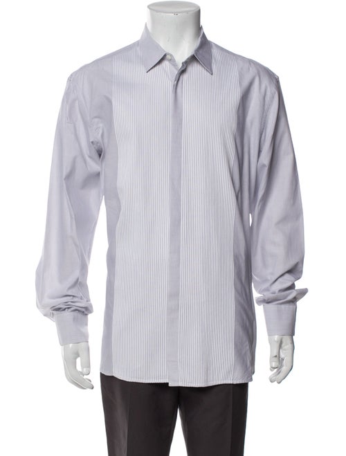 Salvatore Ferragamo Striped Long Sleeve Dress Shirt