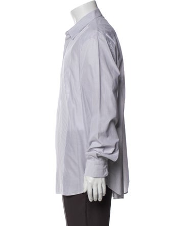 Salvatore Ferragamo Striped Long Sleeve Dress Shirt