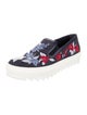 Salvatore Ferragamo Denim Floral Print Sneakers