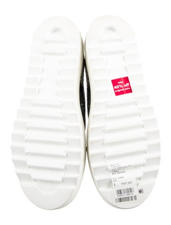 Salvatore Ferragamo Denim Floral Print Sneakers