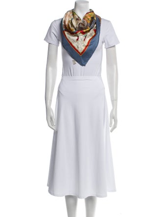 Salvatore Ferragamo Silk Printed Scarf