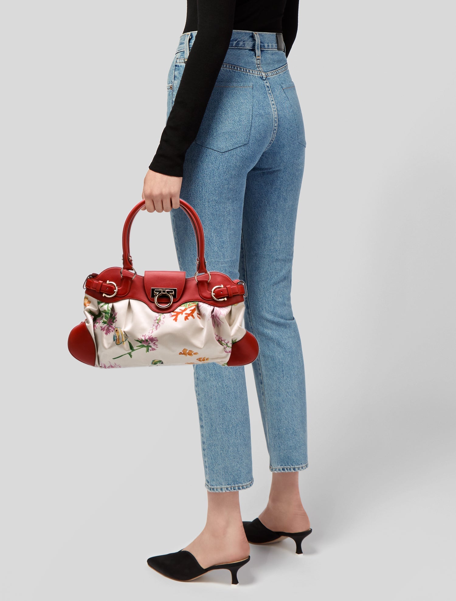 Salvatore Ferragamo Satin Shoulder Bag