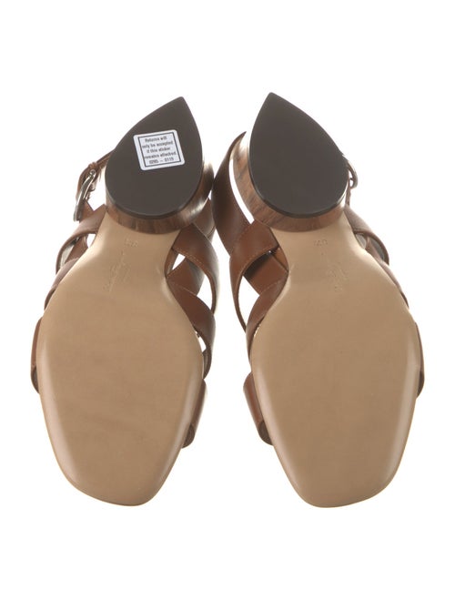 Salvatore Ferragamo Leather Slingback Sandals