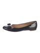 Salvatore Ferragamo Vara Bow Accent Patent Leather Ballet Flats