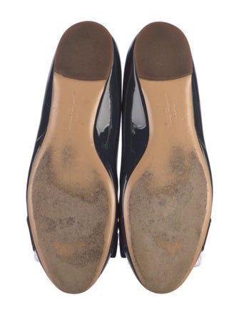 Salvatore Ferragamo Vara Bow Accent Patent Leather Ballet Flats