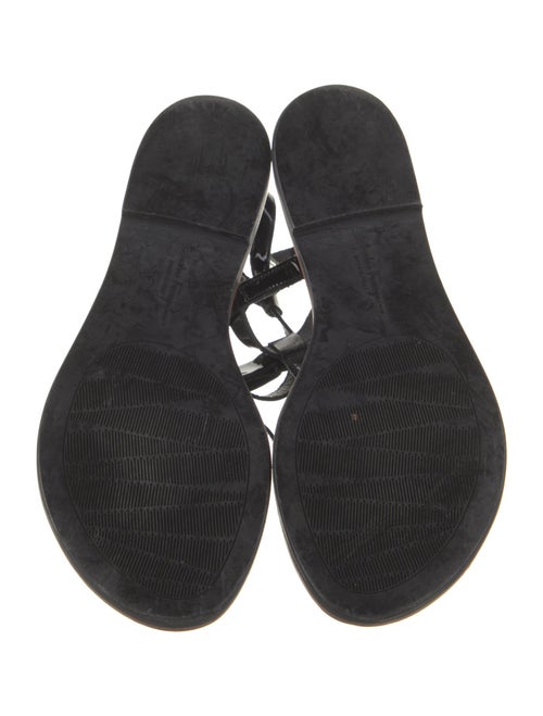 Salvatore Ferragamo Patent Leather T-Strap Sandals