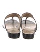 Salvatore Ferragamo Gancini Logo Patent Leather Slides