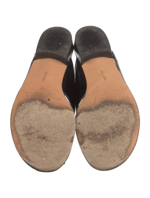 Salvatore Ferragamo Gancini Logo Patent Leather Slides