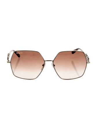 Salvatore Ferragamo Gancini Logo Oversize Sunglasses