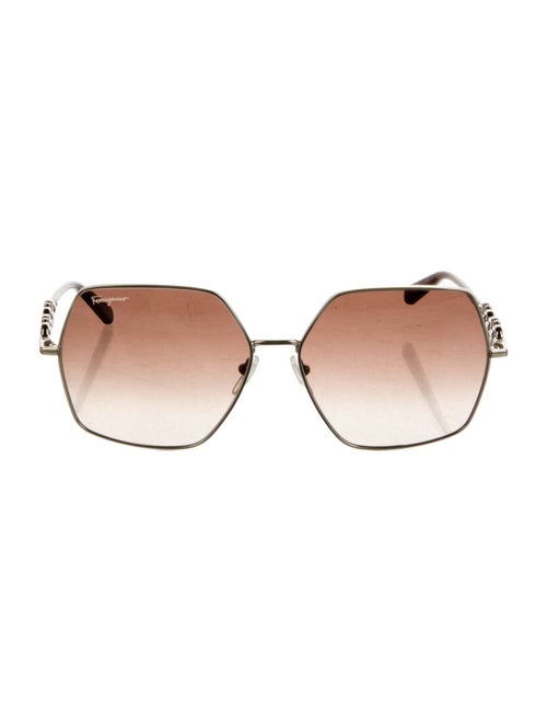 Salvatore Ferragamo Gancini Logo Oversize Sunglasses