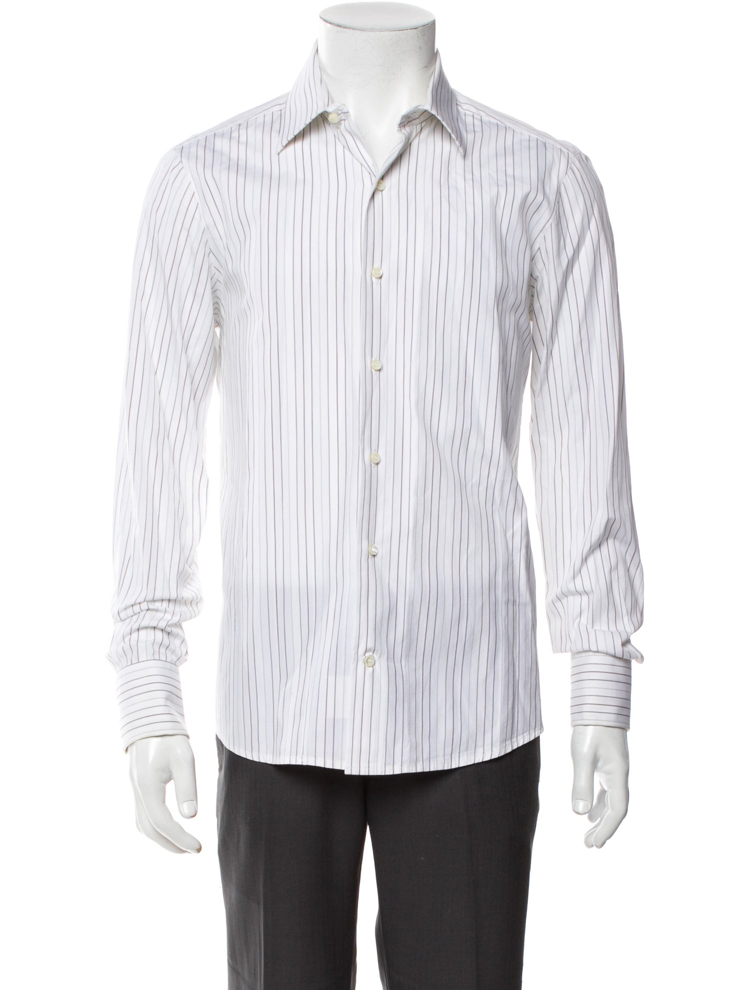 Salvatore Ferragamo Striped Long Sleeve Shirt