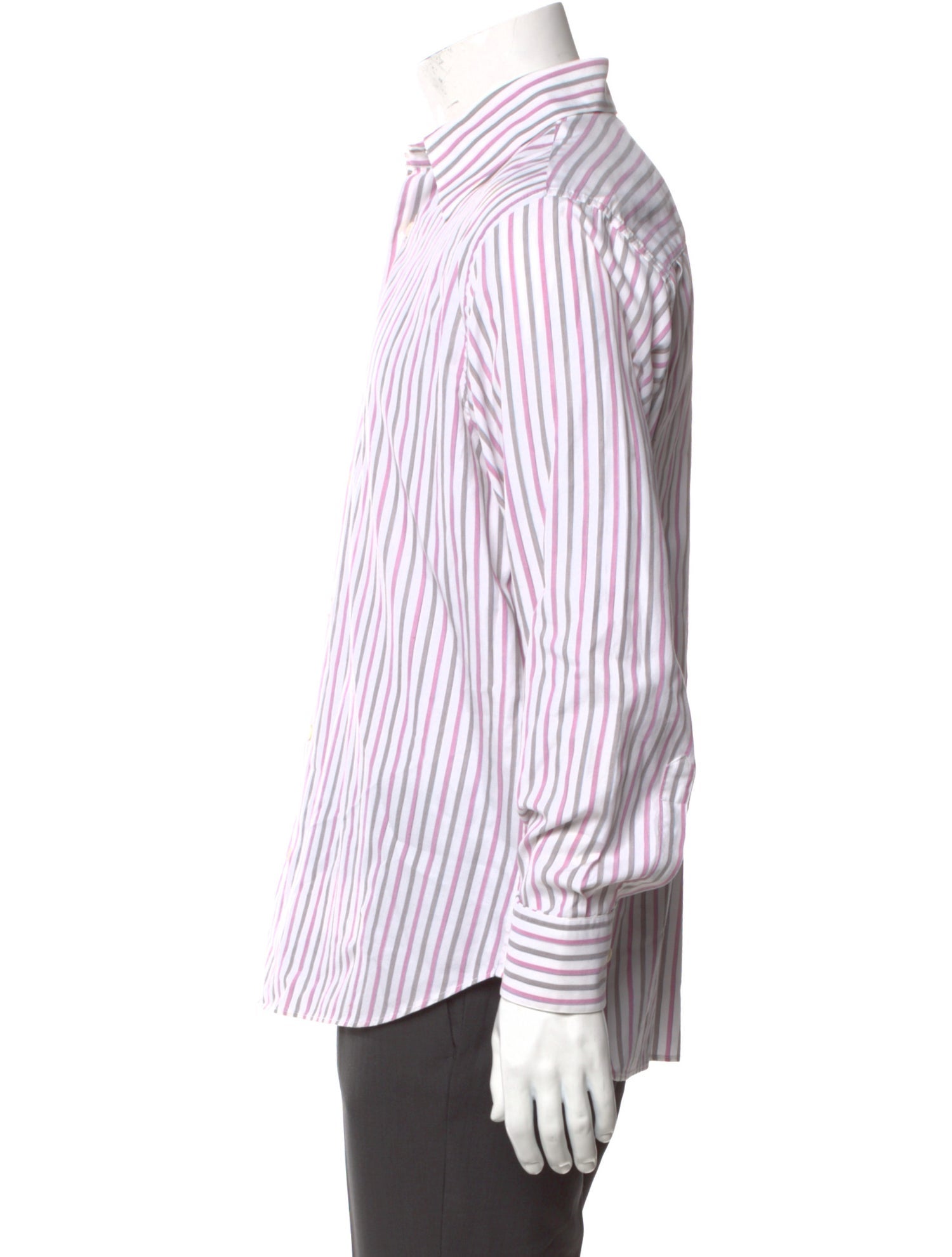 Salvatore Ferragamo Striped Long Sleeve Shirt