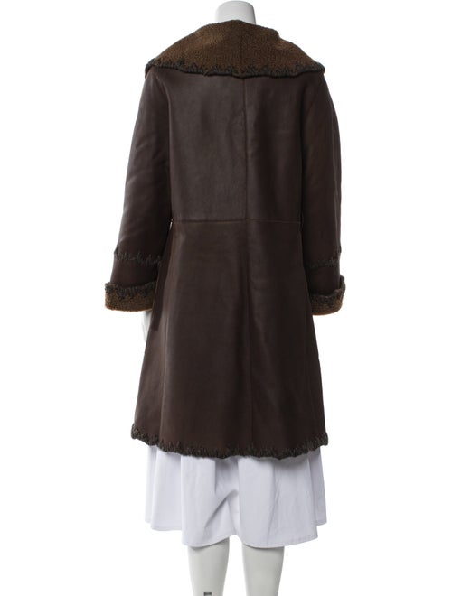 Salvatore Ferragamo Leather Faux Fur Coat